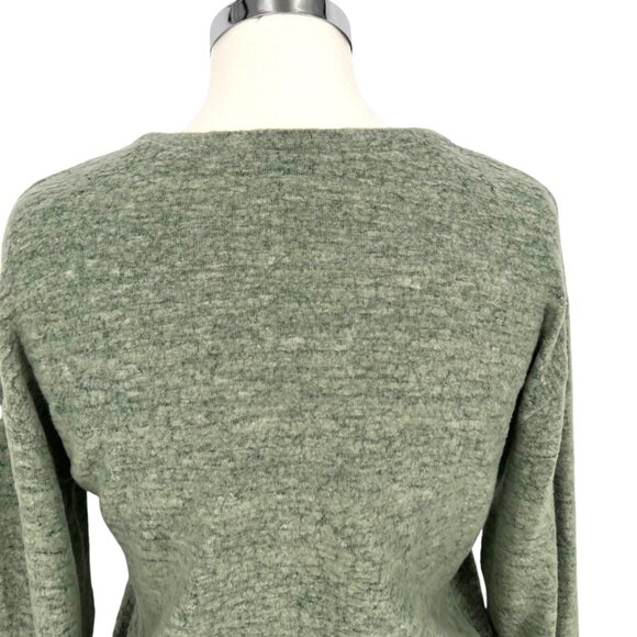 Eri + Ali Anthropologie Ruffle Sleeve Jersey Knit Top Green Size Small - Picture 6 of 11